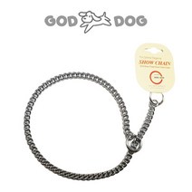지오디독 쇼 체인 커브 2.0 [실버]-대형견-Curve Chain, 60cm
