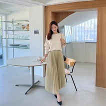 악녀일기 [악녀일기] 메탈 플리츠 롱 스커트