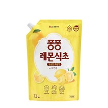LG 퐁퐁 주방세제 레몬식초 1200ml 리필 1개, 1.2L