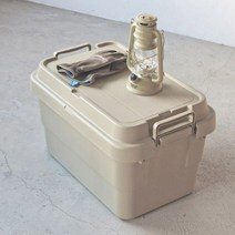 2021 NEW 커스텀 무지 캠핑 카고수납박스 자동차 트렁크 컨테이너 정리함, 50L, 베이지