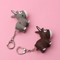 LED불빛 사운드 열쇠고리 누르면 불빛과 사운드가 동시에 귀여운 당나귀키링 커플키링 가방고리 자동차키링, 1+1