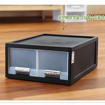 창신리빙 화인 블랙 스텝 서랍박스 36(트윈1단)