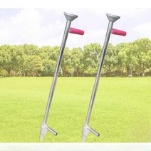 모종천공기 한손파종기 씨앗파종기 고추 모종심는기계 이식기 콩 감자 참깨, 더블 핸들 두꺼운 스테인레스 스틸 주문형 삽