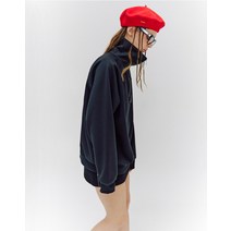 Half Zip-Up Circle Sweatshirt - Black