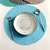 내열 그릇 PP 식탁 매트 1 개 커피 컵 코스터 식기 매트 홈 주방 파티 공급, D_38CM | ROUND