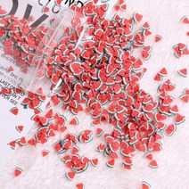 초음파 과일세척기 야채 폴리머 클레이 플레이크 수지 필러 에폭시 실리콘 몰드 1000 개 DIY 공예 네일, 27 Watermelon