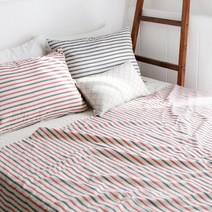 까사베르데 톰스트라이프 홑겹 이불/베개커버