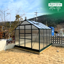 벤자민가든 조립식온실하우스 BASIC M 2.5x2.5m 2평형 비닐하우스 카페온실 펜션온실 화분온실 식물온실 다육이온실 온실 온실하우스 바베큐온실 폴리카보네이트온실 폴리온실 렉산, 온실단품+무료배송