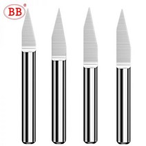 BB 플랫 하단 조각 CNC 텅스텐 카바이드 라우터 PCB 나무 아크릴 플라스틱 3D 밀링 커터 3.175 4 6 20도157068, [02] D 4mm, [04] 60 Degree, [07] 0.8mm
