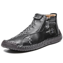 Tailstar 남성용 가을 가죽 부츠 클래식 발목 작업 핸드메이드 남성부츠 암막도어 스니커즈 남성화