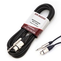 SMMEDIA 마이크 케이블 OFC Cable CANON(F)-55PLUG MONO / 구리 편조 양케논 노래방 교회 매장 MIC 고급 케논 XLR 55플러그 6.35 코인 마이크선 악기 02, 1-2) 10M / CANON(F)-55PLUG(MONO)