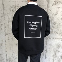 Norwegier 미니멀 맨투맨 남자 오버핏 여자 빅사이즈 남성 여성 네오프렌 교복 봄 가을 겨울
