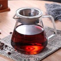 V60 유리 범위 커피 서버 360/600/800ml 핸드 드립 재사용 가능한 필터 종이 포트 주전자 브루어 바리스타, 500ml plat pot