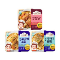 아이배냇 꼬마 순살반찬 3종세트, 가자미조림2개+찜닭1개
