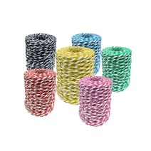 포장끈 꽈배기 투톤 컬러 지끈 2mm 100m, 04 하늘