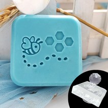 꿀벌 패턴 천연 수제 수지 비누 스탬프 DIY 핸들 공예 만들기 도구 투명 스타일 인감, 08 Stamp With Handle