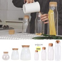 주방 카페 인테리어 코르크마개 유리병 유리밀폐병, 상세페이지 참조, 보틀형 대