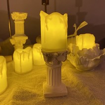 캐시프릿 LED 빈티지 티라이트 전기양초 + 홀더 세트, 혼합색상