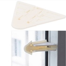 CAILOOM 창문 미닫이문 중문 유아 안전 잠금 장치 고정 베란다 샷시 도어 열림방지 스토퍼, 기본