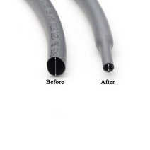 1미터 회색 2:1 폴리올레핀 절연 튜브, 2.5mm x 1미터