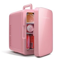 미국정품 CROWNFUL 미니 냉장고 10리터/12캔 스킨케어 사무실 자취방 게임룸 화장품, 분홍
