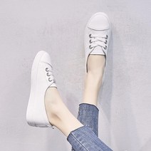 필우드 여성 여름 펌프스 슬립온 화이트 단화 스니커즈