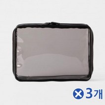 BLI027495PVC 사각 투명파우치x3개 여행용파우치가방 미용가방