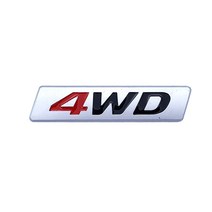 카포카 자동차 4륜구동 엠블럼 스티커 4x4 4WD (지프 팰리세이드 셀토스 렉스턴스포츠 콜로라도 트래버스), 19.4WD 레터링 블랙레드