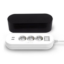 네모탭 정리함 멀티탭 3구 2포트 SY-NA3 USB, 1개, 1.5m