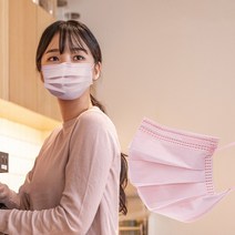 에어에이드 평면형 컬러마스크, 50매입, 1개, 핑크
