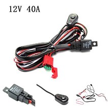 워크인스위치 1pc led 작업 라이트 바 배선 하네스 제어 스위치 키트 12v 릴레이, 없음
