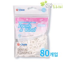 상아 이크린 Fresh&Cool 일회용 Y형 치실 80개입