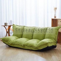 1인소파 싱글 린넨 패브릭 실내 장식 조절 가능한 바닥 소파 침대 라운지 레이지, 7+2 좌석