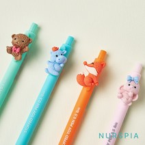 아이비스 캐릭터 볼펜 동물 똑딱이 젤펜 너스피아, 오렌지 여우