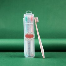 로맨틱 커플 2 팩 칫솔 휴대용 코어 와이어 미세 부드러운 강모 성인 칫솔 공장 도매, default
