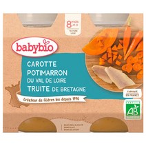 BABYBIO 당근 호박 송어 이유식8개월+ 7oz(200g), 2개, 없음