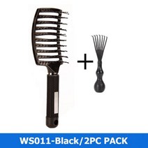 무선 빗고데기 매직기 매직 디멜런트 브러시 강모 나일론 헤어 팝브러시 엉킴 방지 두피 마사지 빗 헤어브러시 팝 미용 스타일링 도구, 다크 블루