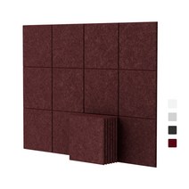 AutoGo 문소음방지 접착형 흡음판 방음판 흡음재 벽방음보드 30cm x 30cm 6p 1세트, 브라운, 베이직, 1개