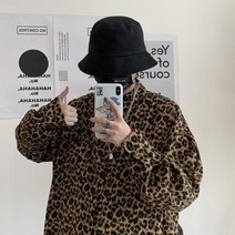 맨즈스트 남녀 오버핏 캐주얼 호피 레오파드 패션 셔츠 SH