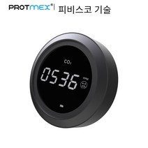 초미세먼지 측정기 스마트이산화탄소측정기 PTH-4, 블랙
