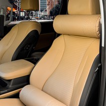 포터2 그랜드스타렉스 벨로스터 i30 i40 맞춤형 고급 가죽 목쿠션 목배게, 와이드 블랙