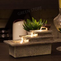 인공폭포 선물 벽 폭포 분수대 인공 실내 데스크탑, 회색