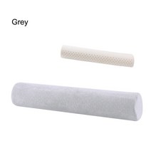 거북목수건베개 목디스크에 좋은 경추 주름 방지 교정 경침 베개 1pc 60x10cm 타이어 천연 라텍스 원통형 출산 바디 임산부 사이드 슬리퍼 침구, 회색, 60x10x10cm