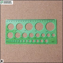 길이측정용자 원을 그릴수 있는 원 도형자 겸 20CM 자 사무용자 모양자