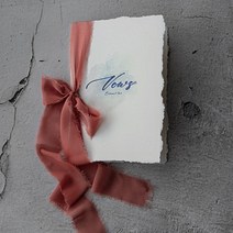 혼인서약서 케이스 성혼 선언문 커버 리본 수채화 버전 서약서 웨딩 결혼식 혼주 낭독문, G