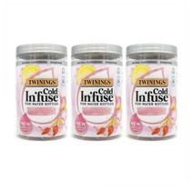 Twinings 트와이닝 콜드 인퓨즈 로즈 레모네이드 냉침차 12티백 3팩