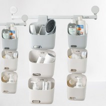 창문걸이형 컵걸이 찬장 수납 기숙사 옷장 실내화걸이, 대형그레이