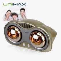 유니맥스 거치형 벽걸이 겸용 2구 욕실 램프히터, UMH-6021B