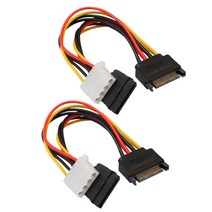 SATA 15핀 커넥터 - SATA 15핀 소켓 및 4핀(LP4) 소켓 - 2개, 설명, 멀티 컬러, 플라스틱