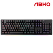 ABKO 앱코 AN02 RGB BAR 축교환 게이밍 기계식 키보드, 청축, 핑크